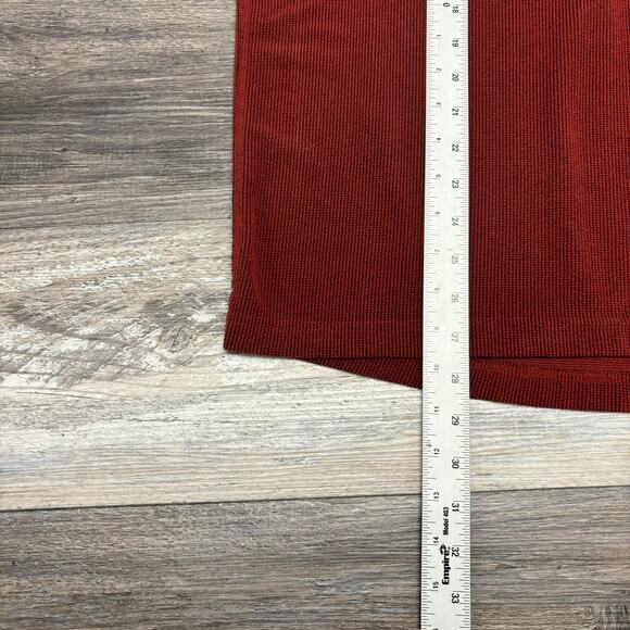 Eddie Bauer Brick Red Mens Large‎ Quarter Zip Mock Neck Knit Pullover Sweater - Picture 8 of 11